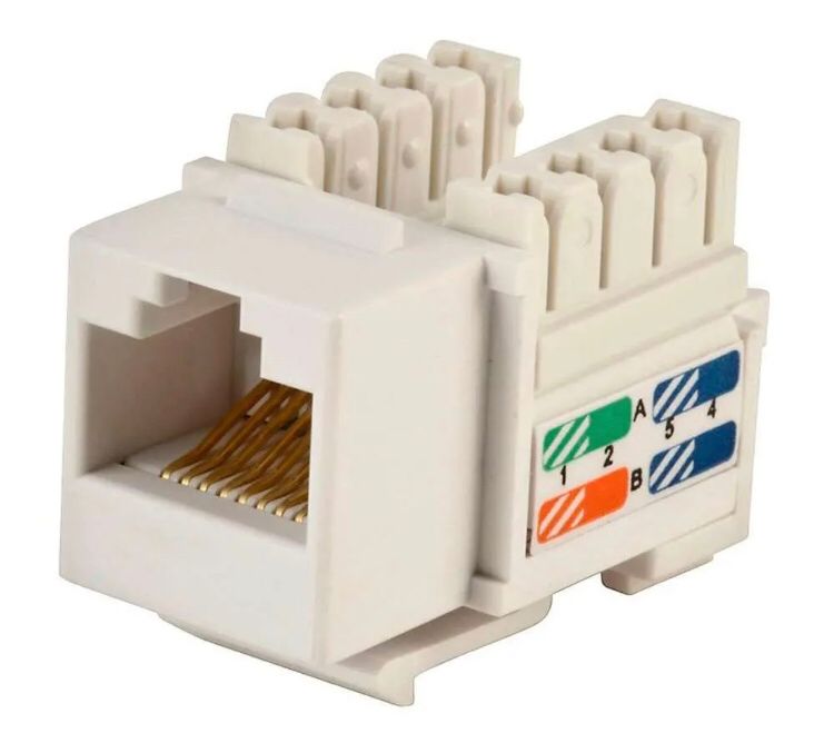 Jack de datos mini com RJ45 CAT5 BLANCO -Panduit-