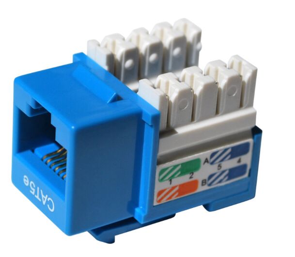 Jack de datos mini com RJ45 CAT5 AZUL -Panduit-