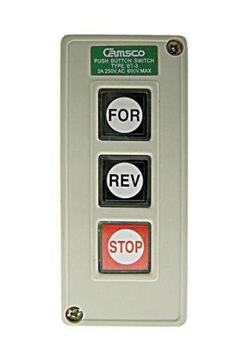 Botonera de control 3 pulsadores for-rev-stop 3A -camsco-