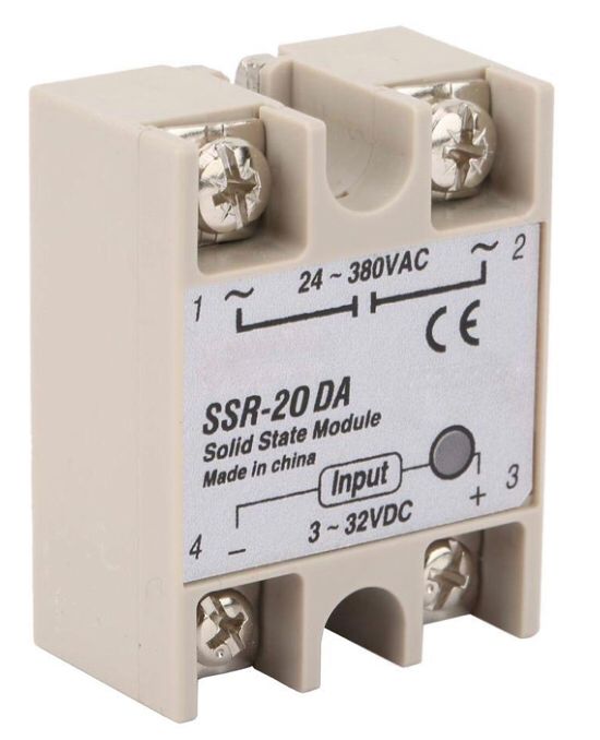 Rele de estado solido |SSR40DA| entrada 3-32 VDC  salida 24-380 VAC 40A -CNC-