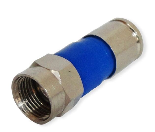 Conector coaxial remachable RG6