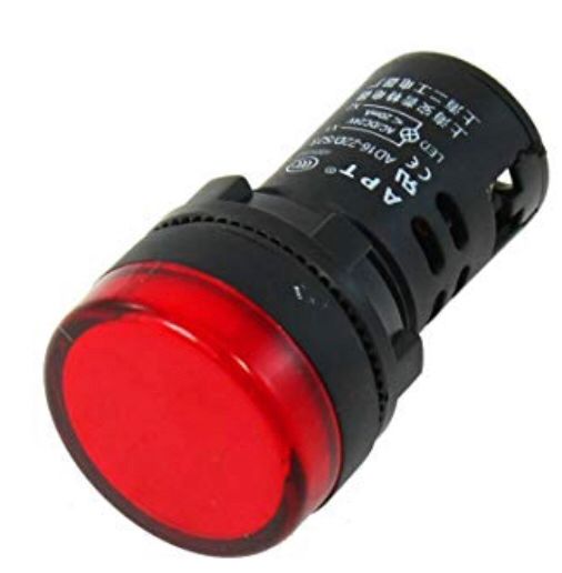 Luz piloto led (22mm) ROJO 110/220v -Camsco-