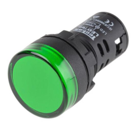 Luz piloto led (22mm) VERDE 110/220v -Camsco-