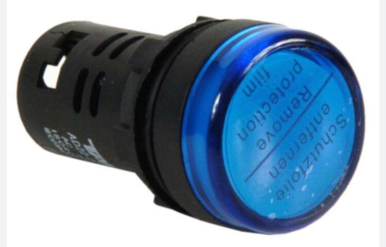 Luz piloto led (22mm) AZUL 110/220v -Camsco-