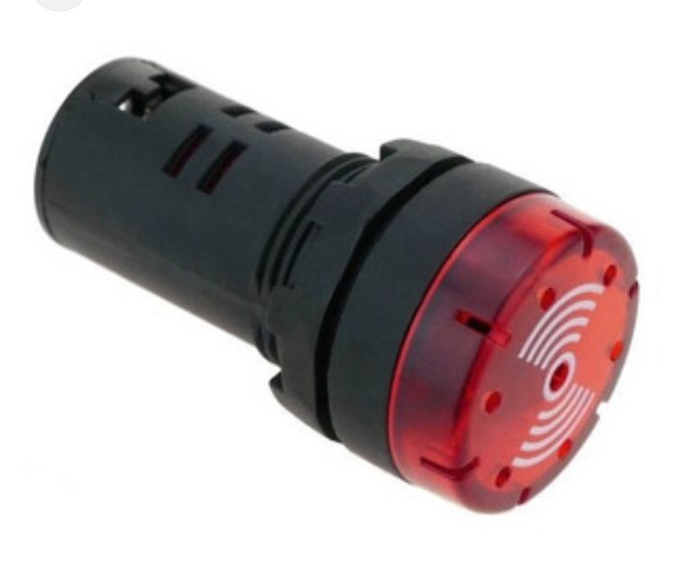 Luz piloto + buzzer (22mm) ROJO 220v -CNC-