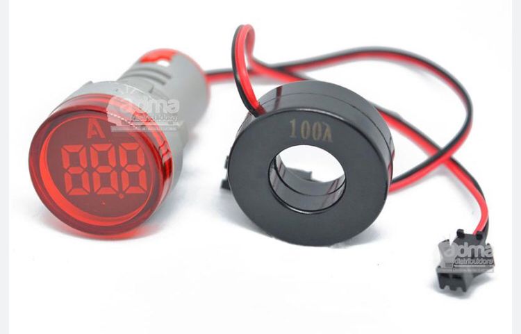 Luz piloto led amperimetro (22mm) rojo -CNC-