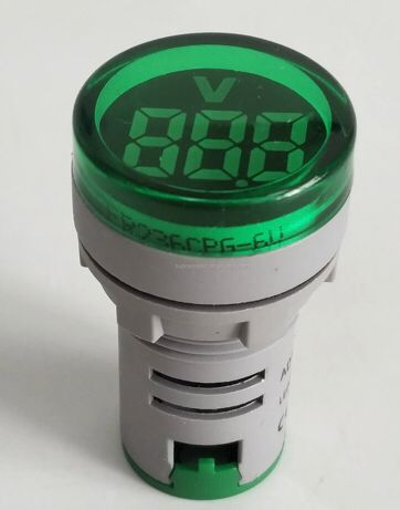 Luz piloto led voltimetro (22mm) verde -CNC-