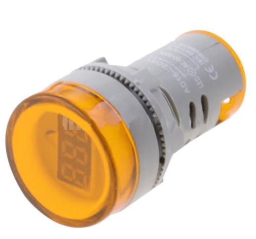 Luz piloto led voltimetro (22mm) amarillo -CNC-