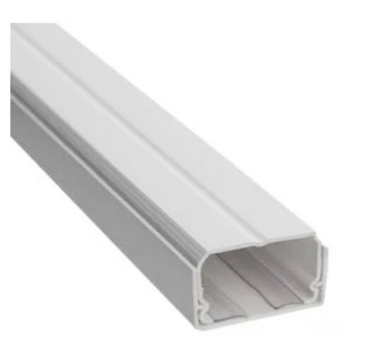 Canaleta lisa plastica con adesivo (20x12mm) BLANCO -Dexon-