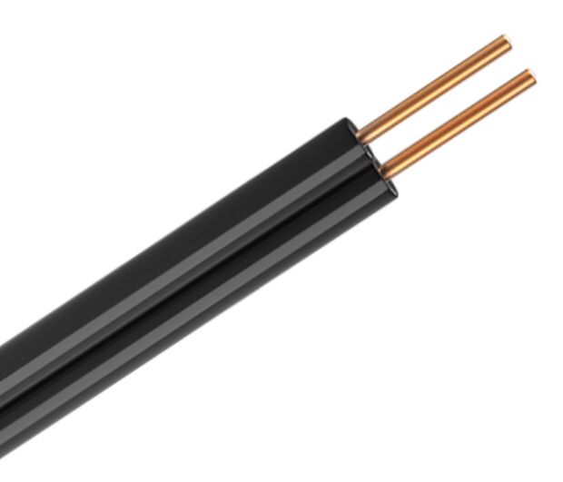 Cable telefonico gemelo de acometida exterior CPW (# 2x20 AWG) NEGRO