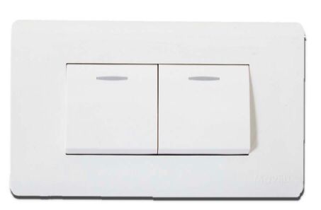 Interruptor doble aqua BLANCO - MAVIJU -