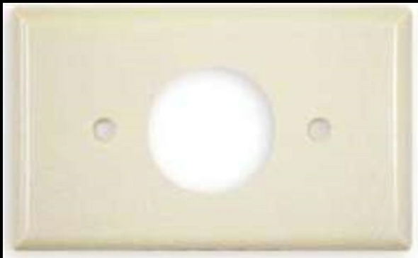Placa rectangular 1H redondo tipo cooper MARFIL económica