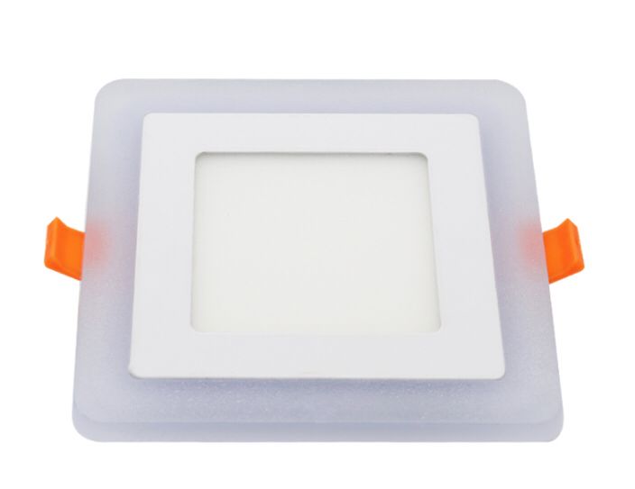 Panel LED empotrable bicolor cuadrado 110/220V 12+4W L/B + L/C