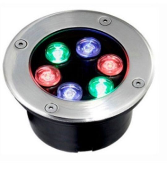 Ojo de buey LED de piso redondo 3W RGB