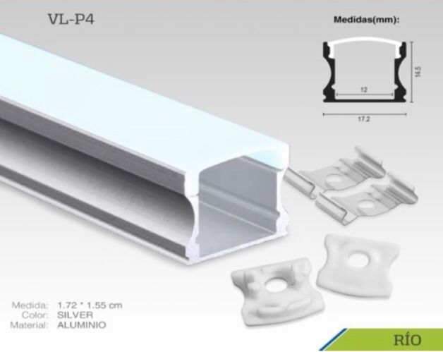 Perfil LED de aluminio para sobreponer linosa/bari (3M)