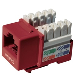 [JACK-0009] Jack de datos mini com RJ45 CAT5 ROJO -Panduit-