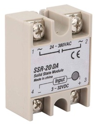 [RELESO-0001] Rele de estado solido |SSR20DA| entrada 3-32 VDC  salida 24-380 VAC 20A -CNC-