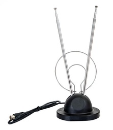 [ACCTV-0012] Antena de TV tipo conejo con base