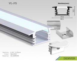 [PERLED-0007] Perfil LED de aluminio para empotrar profundo denver/alpha (3M)