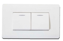 [INTERR-0003] Interruptor doble aqua BLANCO - MAVIJU -