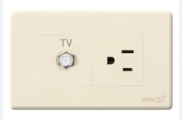 [PLAMIX-0008] Mixto toma polarizado + TV MARFIL