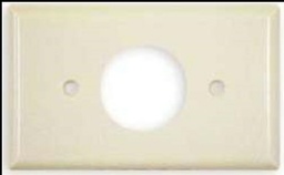 [PLACA-0004] Placa rectangular 1H redondo tipo cooper MARFIL económica