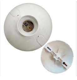 [BOQUI-0002] Boquilla plafon plástica E27(BLANCA) -VETO-