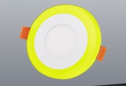 [PALED-0100] Panel LED empotrable bicolor redondo 110/220V 3+3W  L/B + L/C